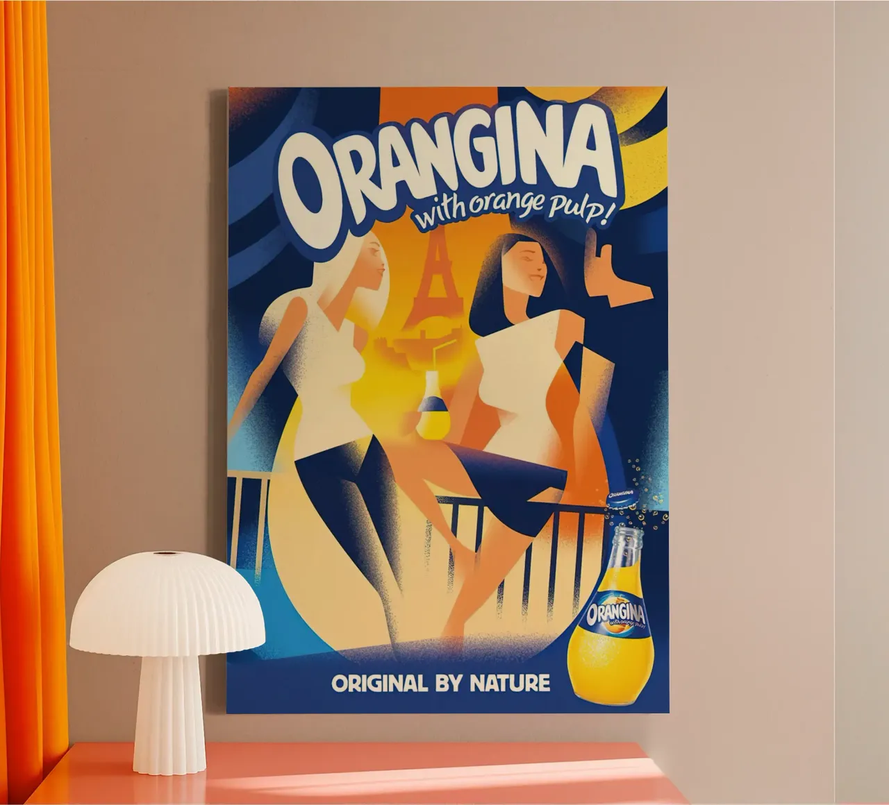 Polpa di arancia Orangina tela con Cornice a cassetta da Mr.Lorenzo