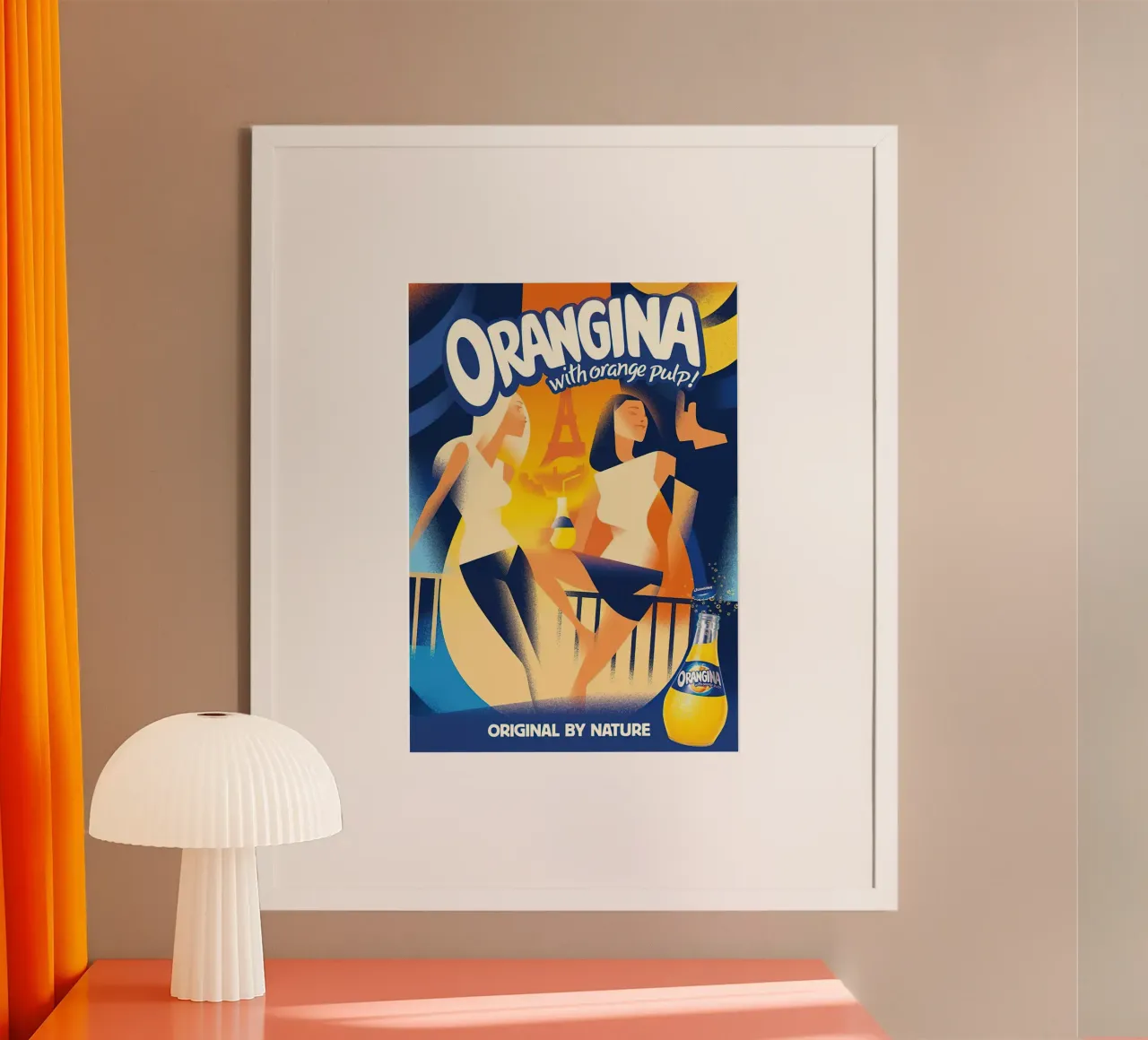 Polpa di arancia Orangina poster con telaio in plastica da Mr.Lorenzo