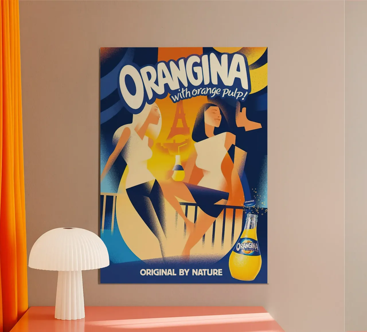 Polpa di arancia Orangina poster con telaio in plastica da Mr.Lorenzo