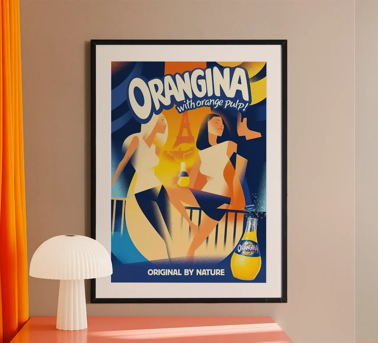 Polpa di arancia Orangina poster con telaio in plastica da Mr.Lorenzo