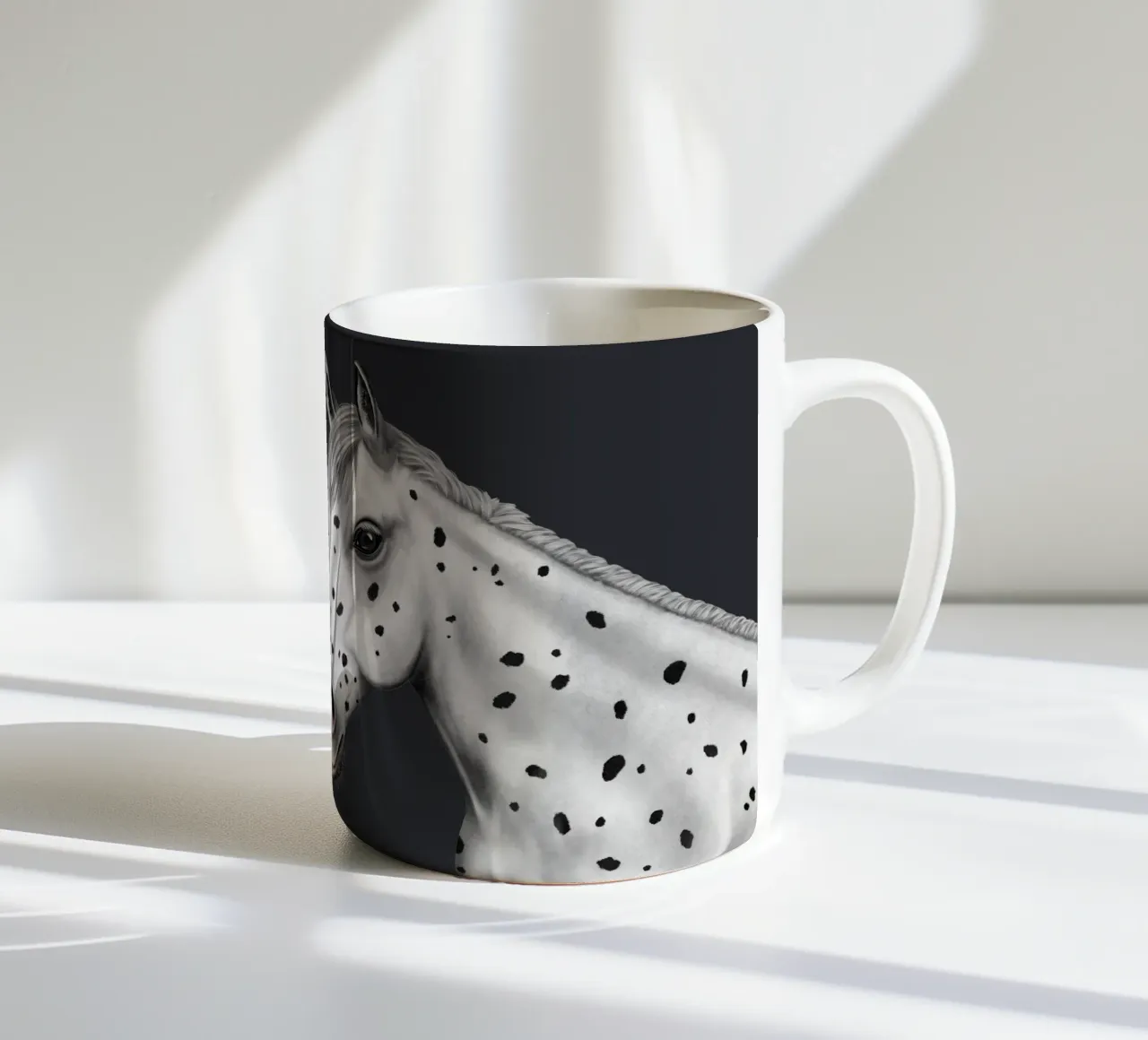 Pferde-Portrait • Knabstrupper tazza in ceramica da Moonlit Illustrations