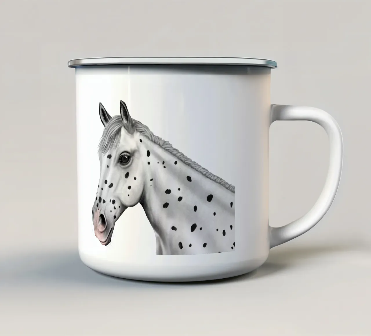 Knabstrupper Portrait tazza in smalto da Moonlit Illustrations