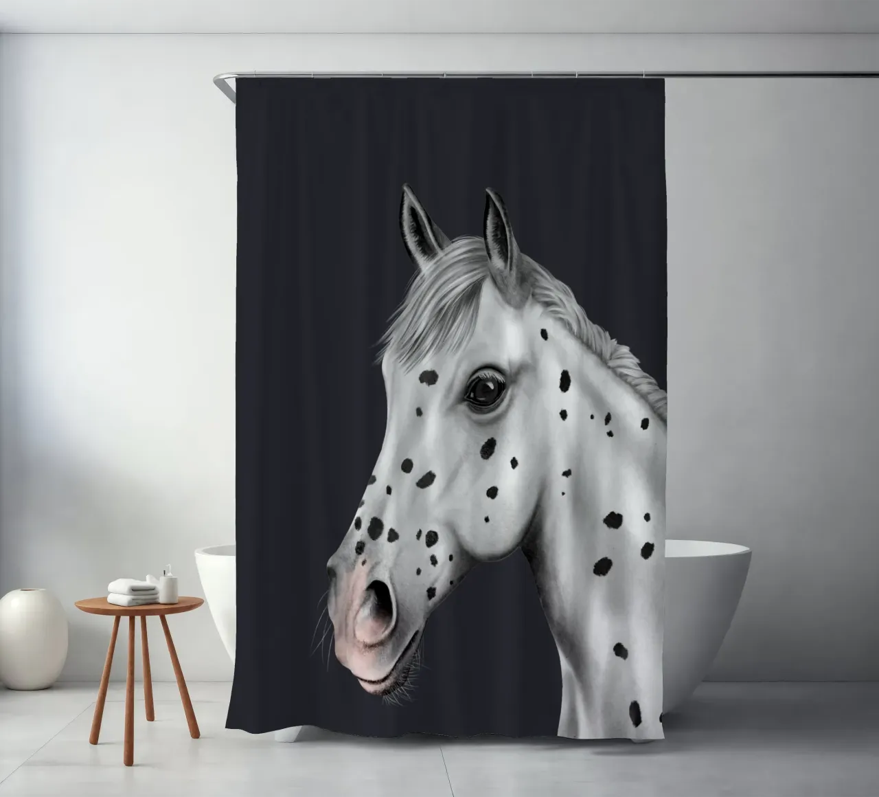 Knabstrupper Portrait tenda da doccia da Moonlit Illustrations