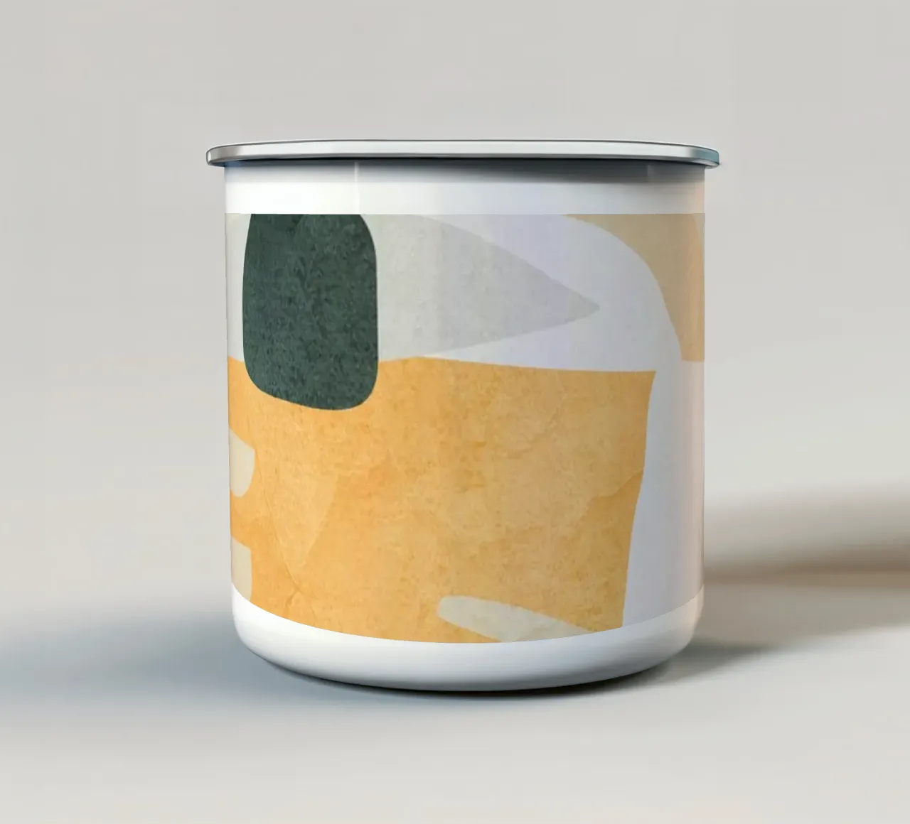 Abstracte kunst 10 emaille mok van ThingDesign
