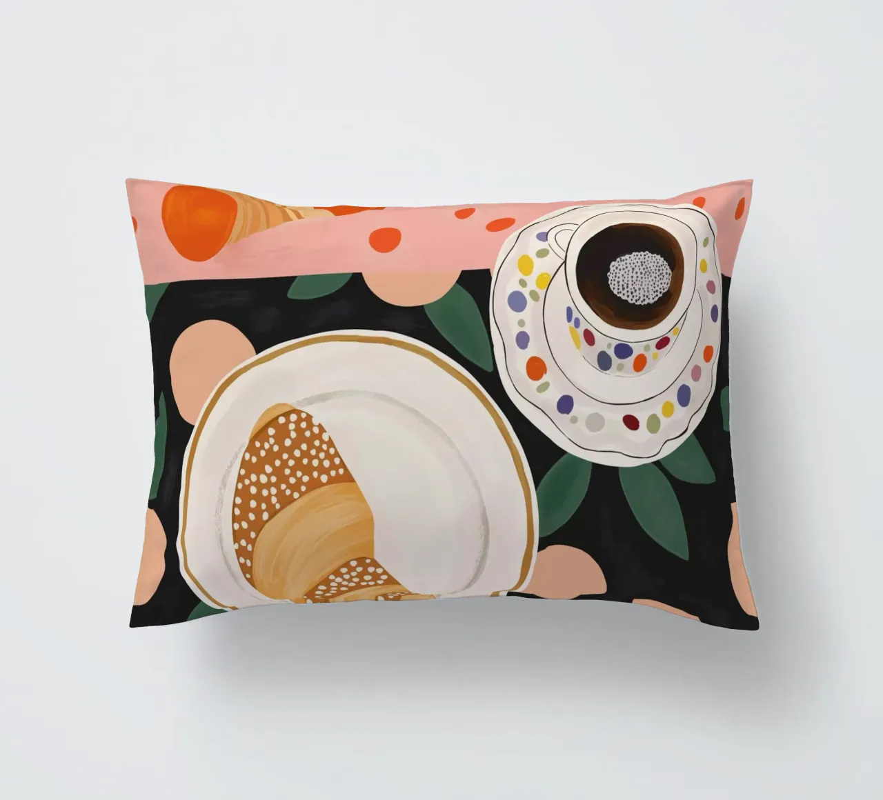 Caffè e croissant cuscino da ArtsySesta