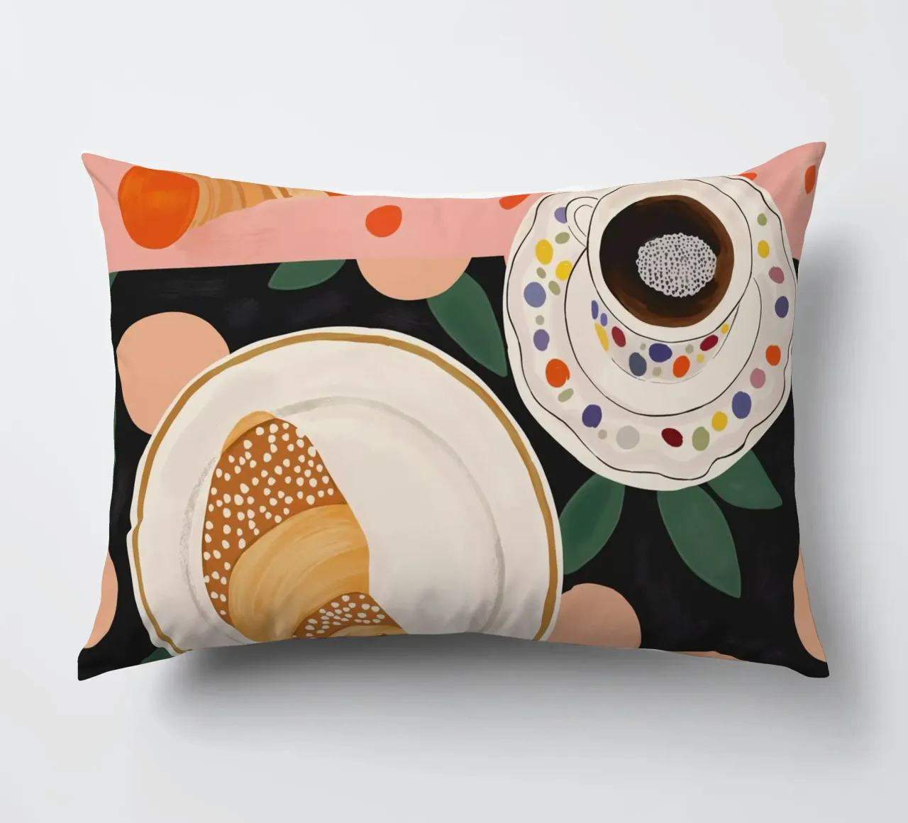 Caffè e croissant cuscino da ArtsySesta