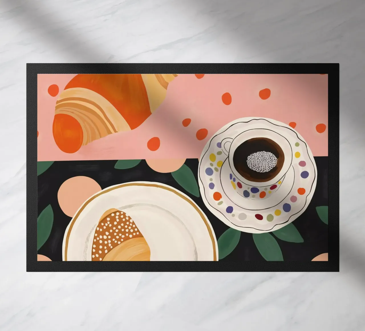 Caffè e croissant zerbino da ArtsySesta