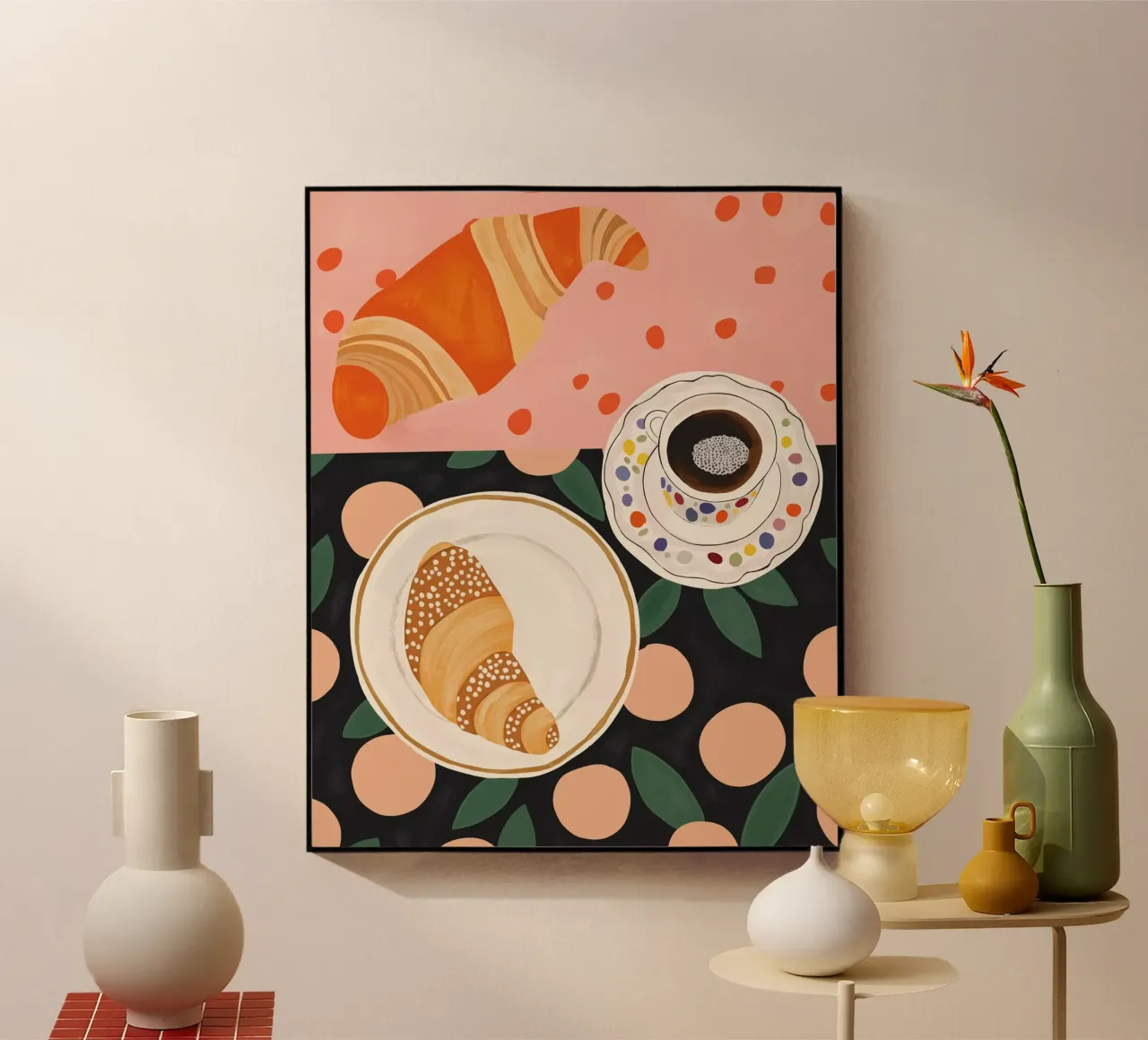 Caffè e croissant plexiglass da ArtsySesta