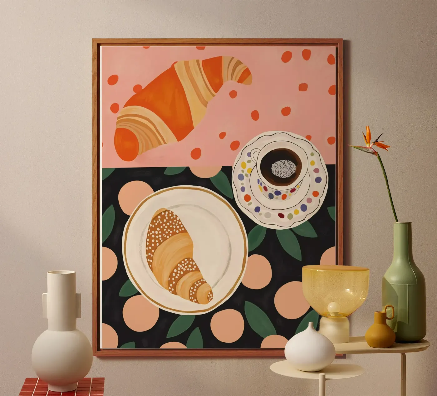 Caffè e croissant pannello forex da ArtsySesta