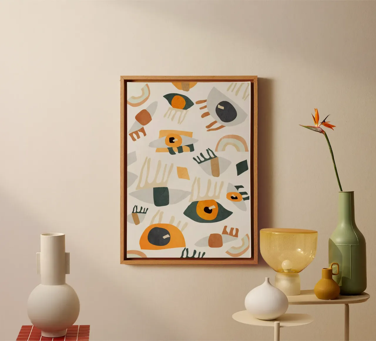 Abstracte kunst ogen canvas van ThingDesign