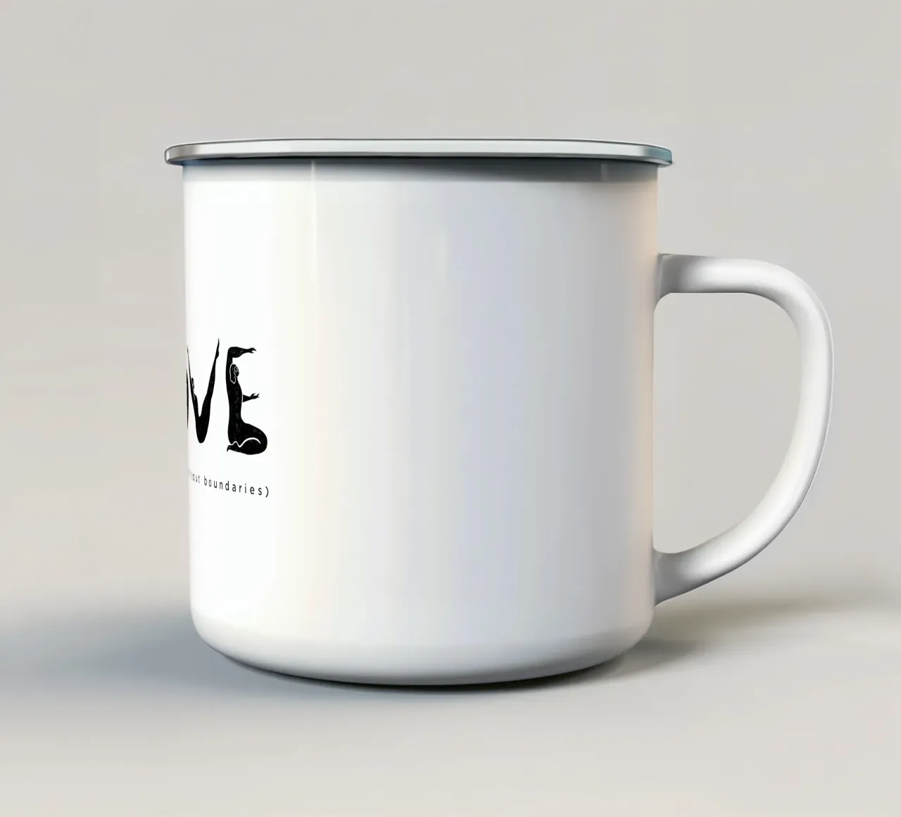Love Without Boundaries tazza in smalto da Arty Guava