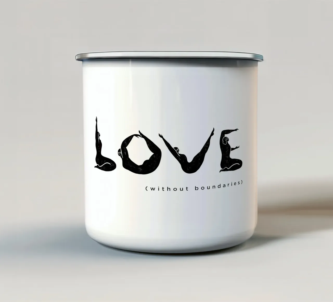 Love Without Boundaries tazza in smalto da Arty Guava