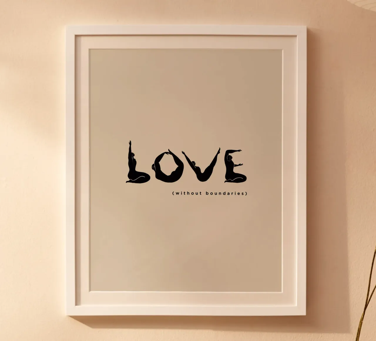 Love Without Boundaries poster con telaio in alluminio da Arty Guava