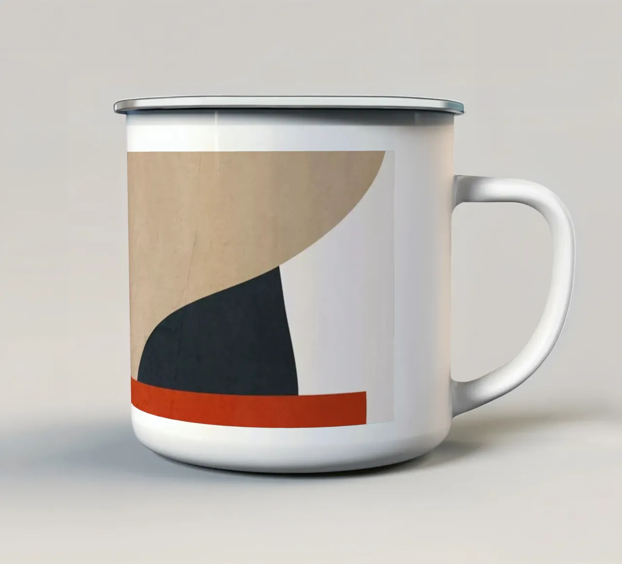 Abstracte kunst 11 emaille mok van ThingDesign