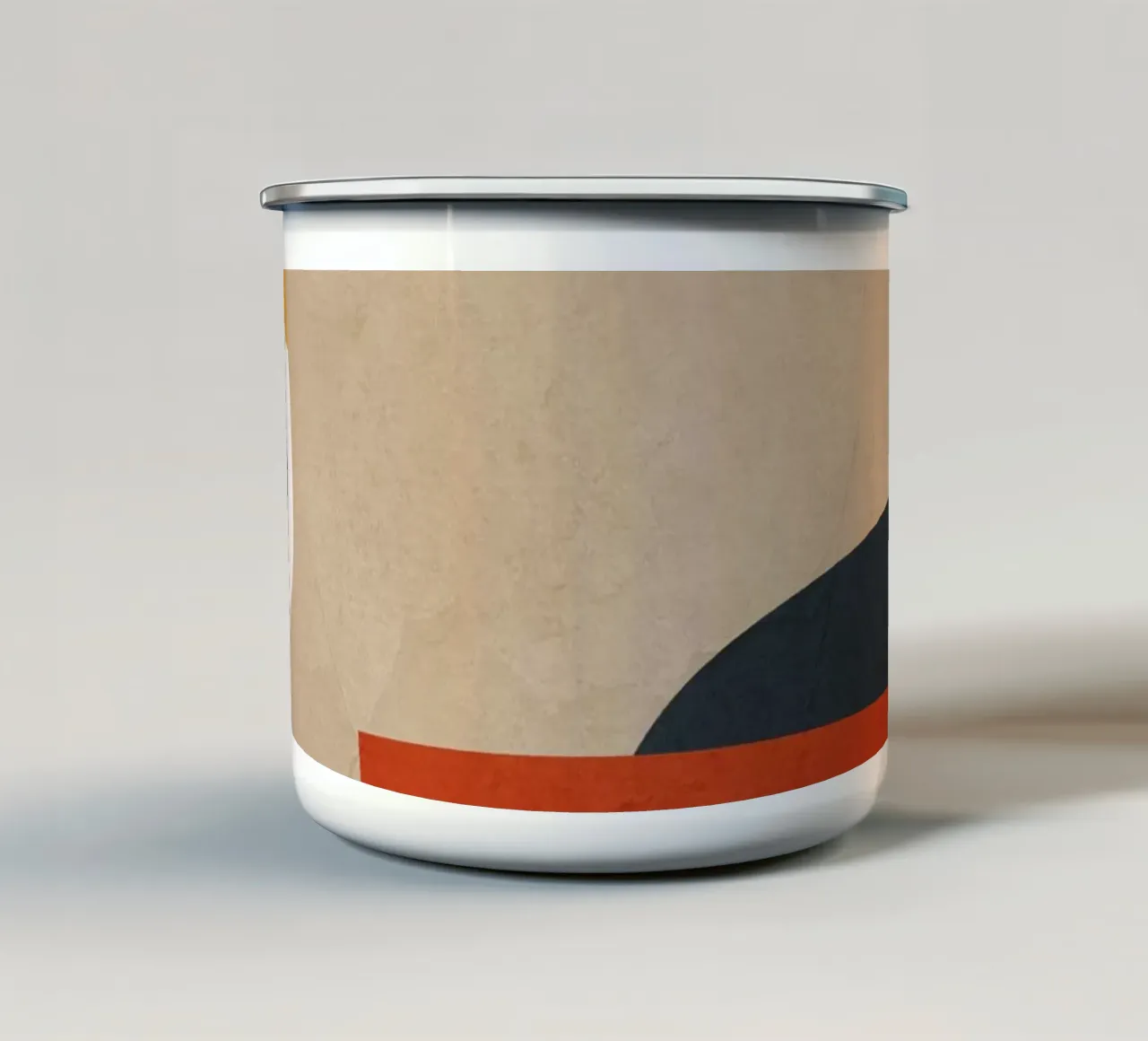 Abstracte kunst 11 emaille mok van ThingDesign