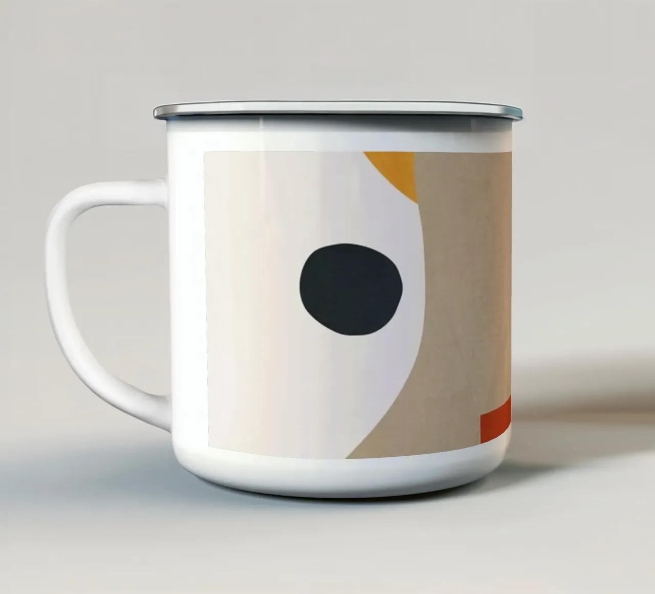 Abstracte kunst 11 emaille mok van ThingDesign
