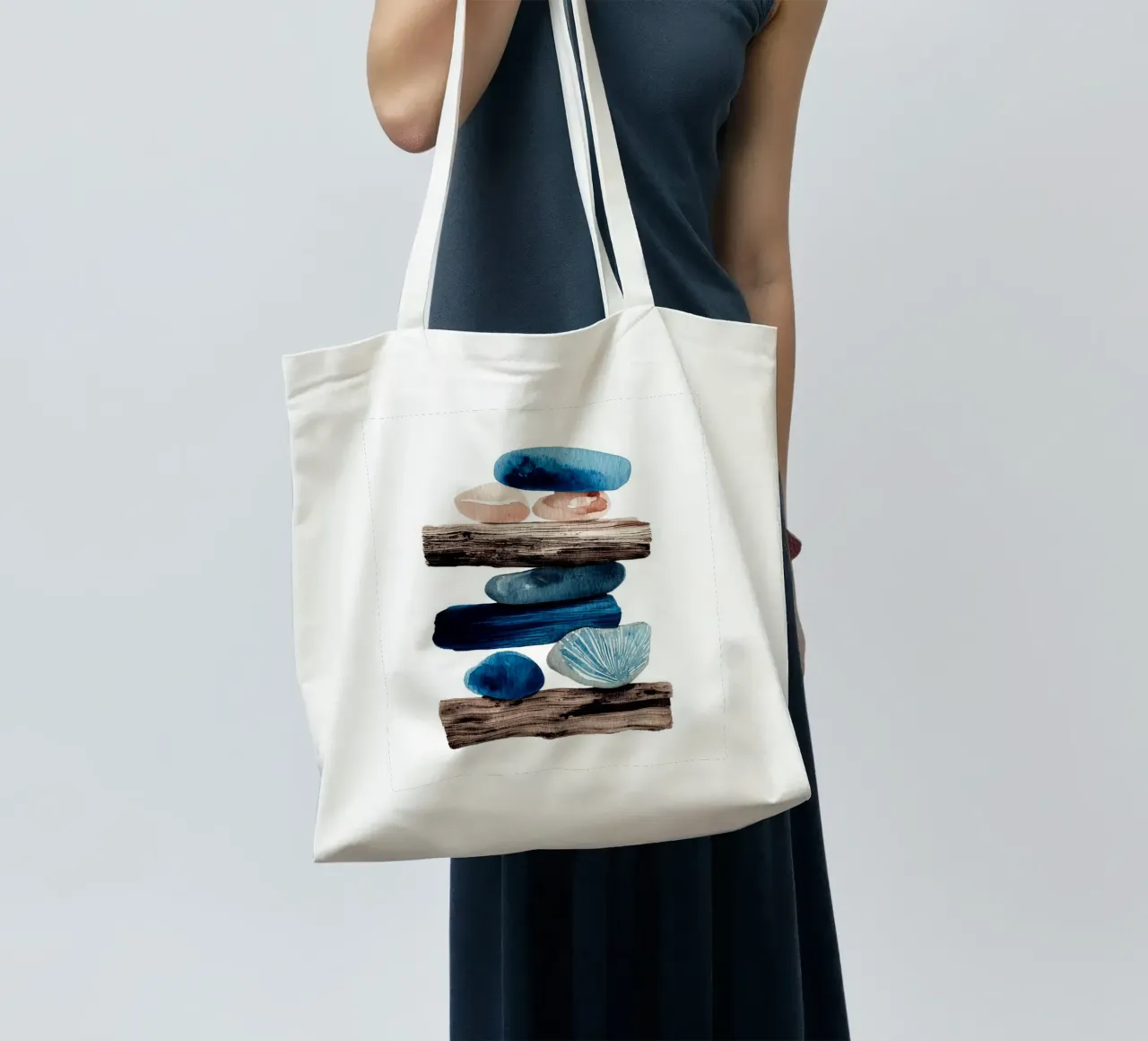 Tide Stack tote bag by Louise Wilder Studio