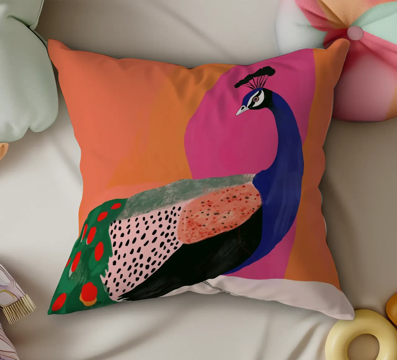 Bellissimo pavone cuscino da ArtsySesta
