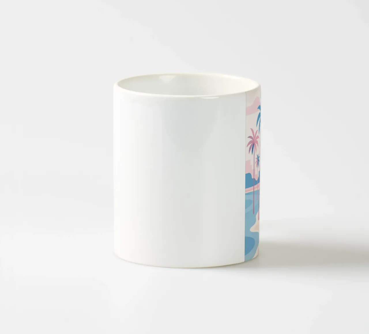 Venice Beach Paradise - Plage pastello e skyline artistico tazza in ceramica da JETLAG | affiches voyage