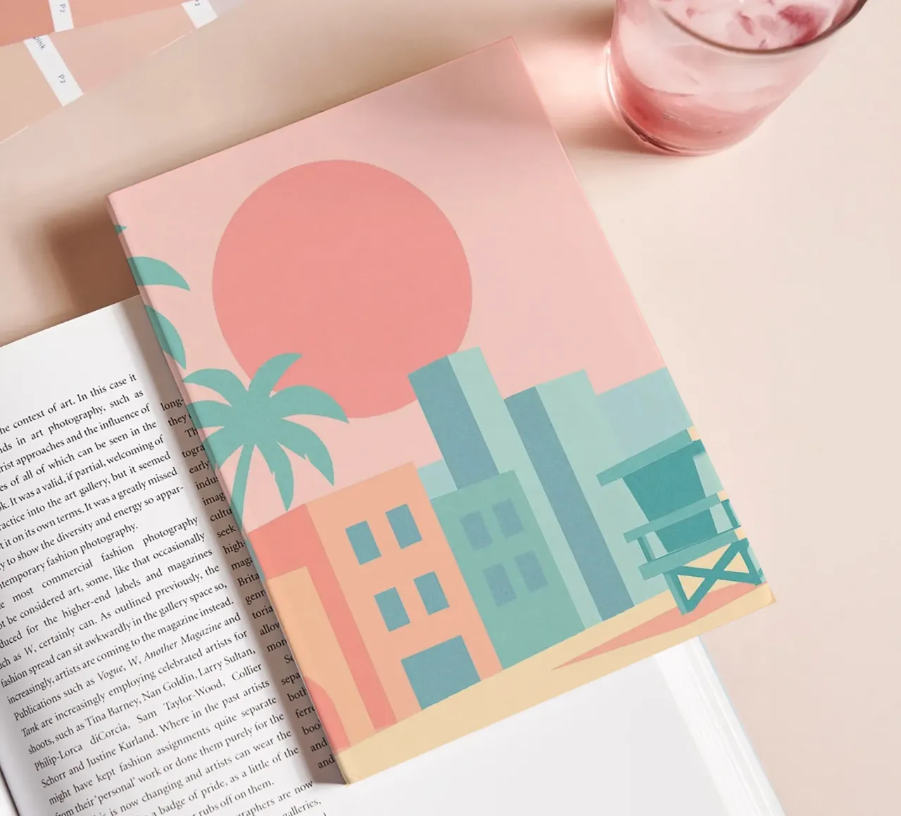 Venice Sunset Vibes – Architecture & palmiers en tons doux carnet de notes de JETLAG | affiches voyage