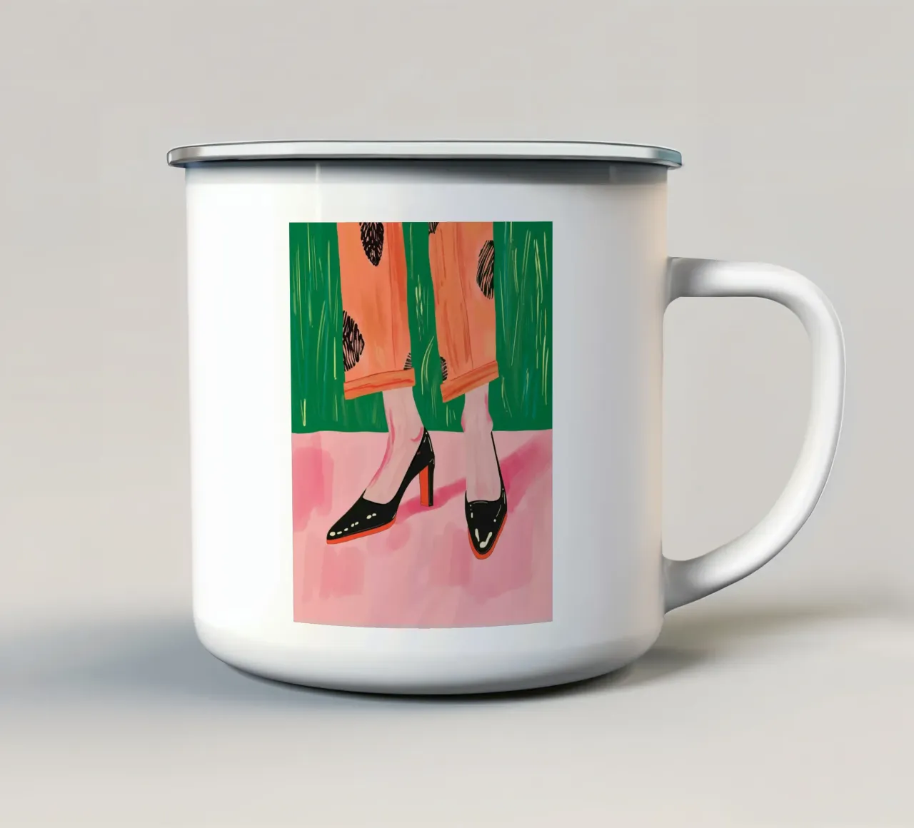 Passeggiata chic tazza in smalto da ArtsySesta