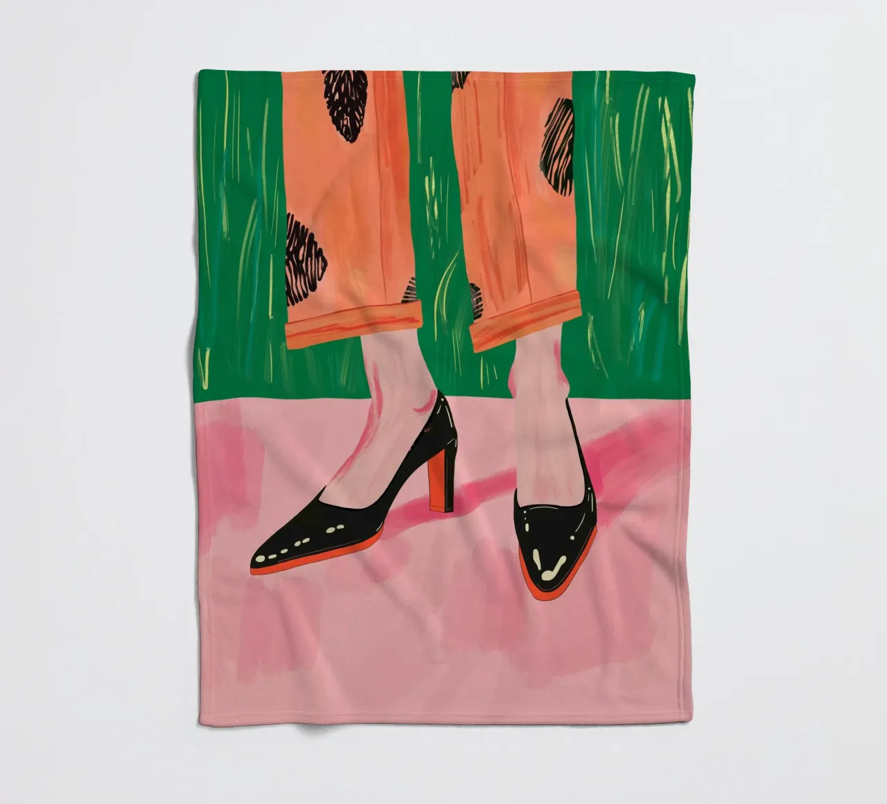 Chic Stroll fleece blanket by ArtsySesta
