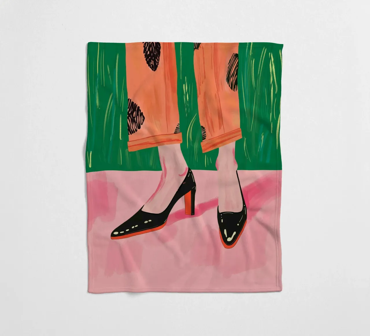 Chic Stroll fleece blanket by ArtsySesta