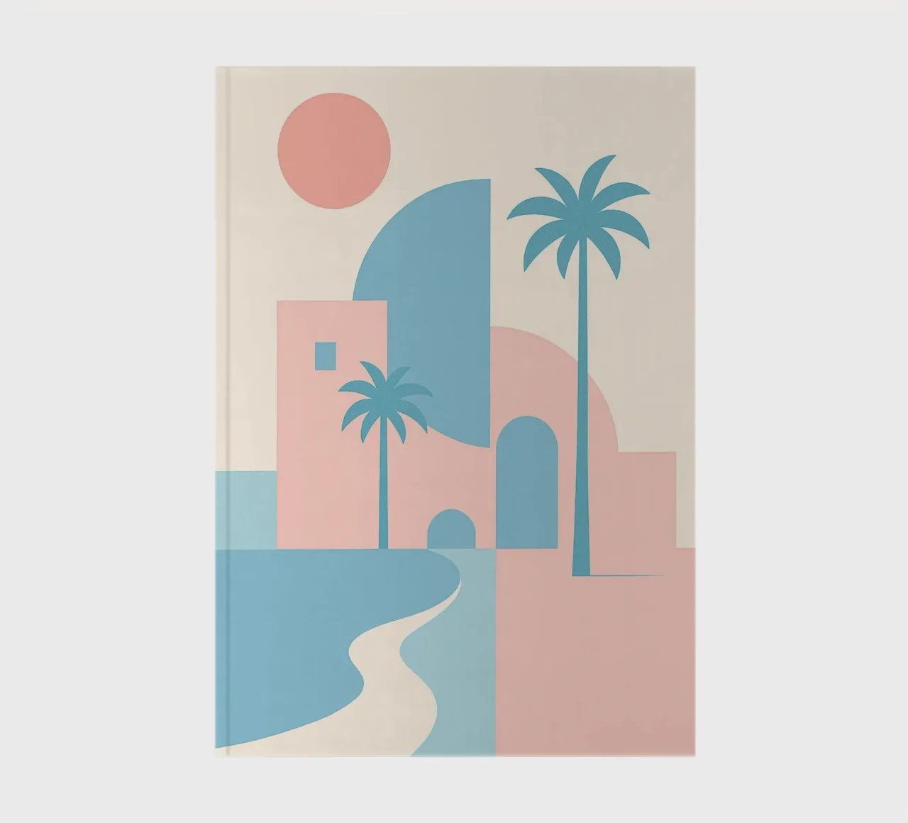 Desert Coast - Curves, arches & palm trees in the silence p notebook by JETLAG | affiches voyage