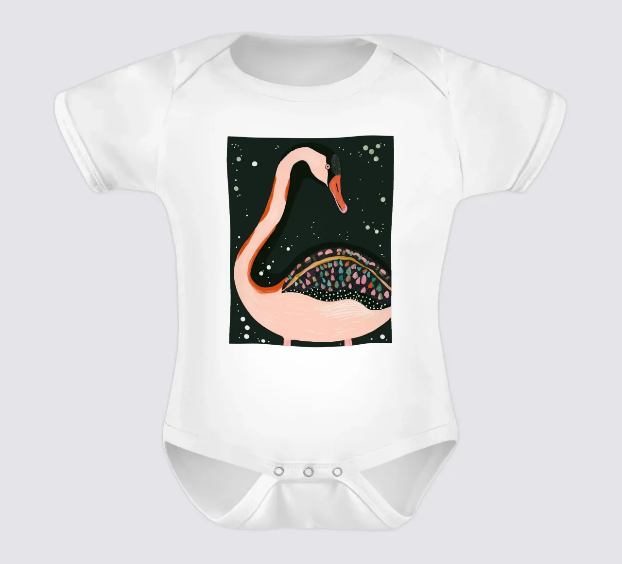 Cigno notturno body neonato maniche corte da ArtsySesta