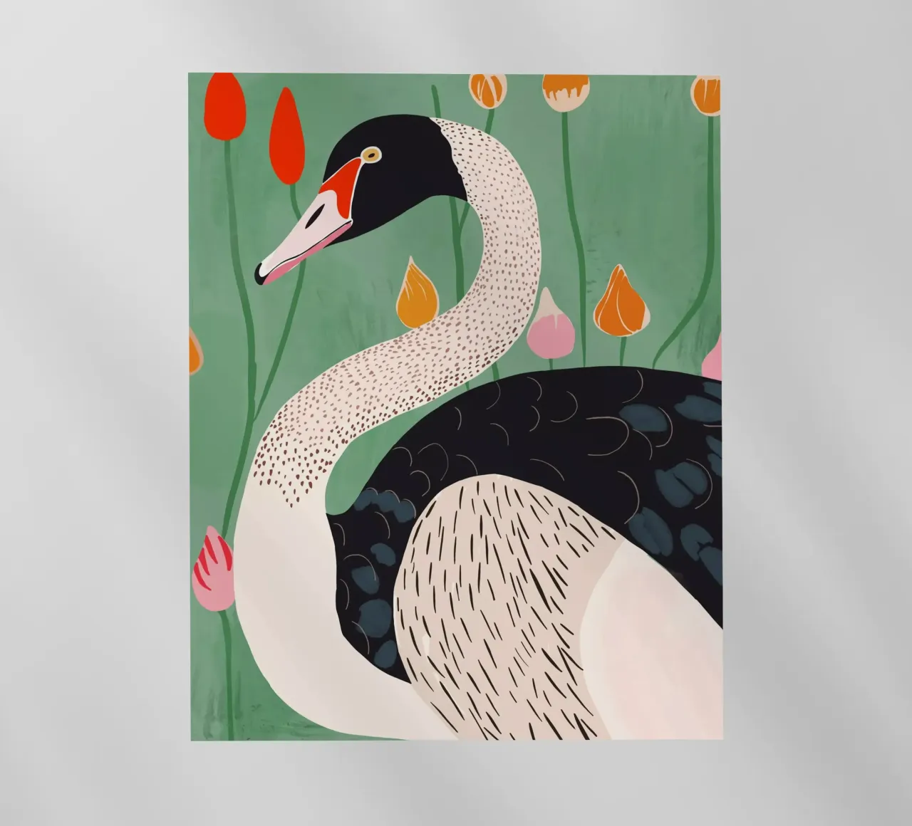 Cigno in fiori pellicola backlit da ArtsySesta