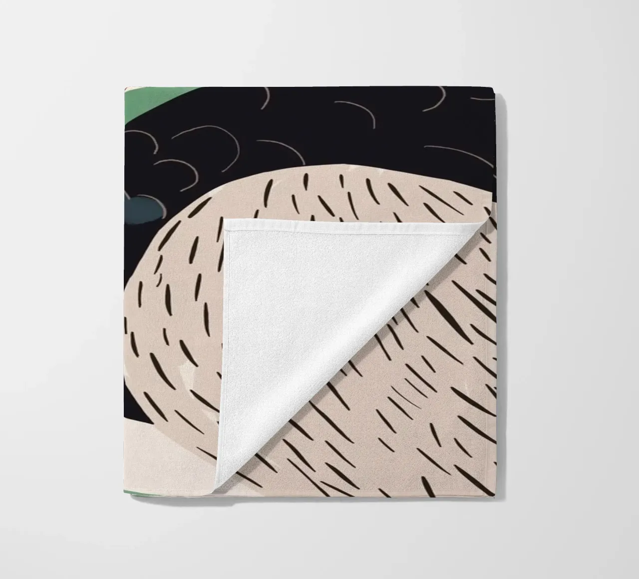 Cigno in fiori telo mare da ArtsySesta