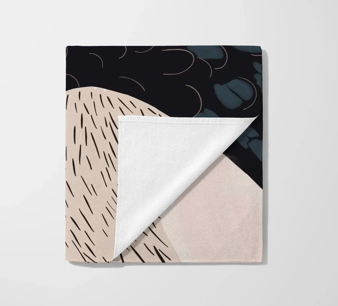 Cigno in fiori telo mare da ArtsySesta