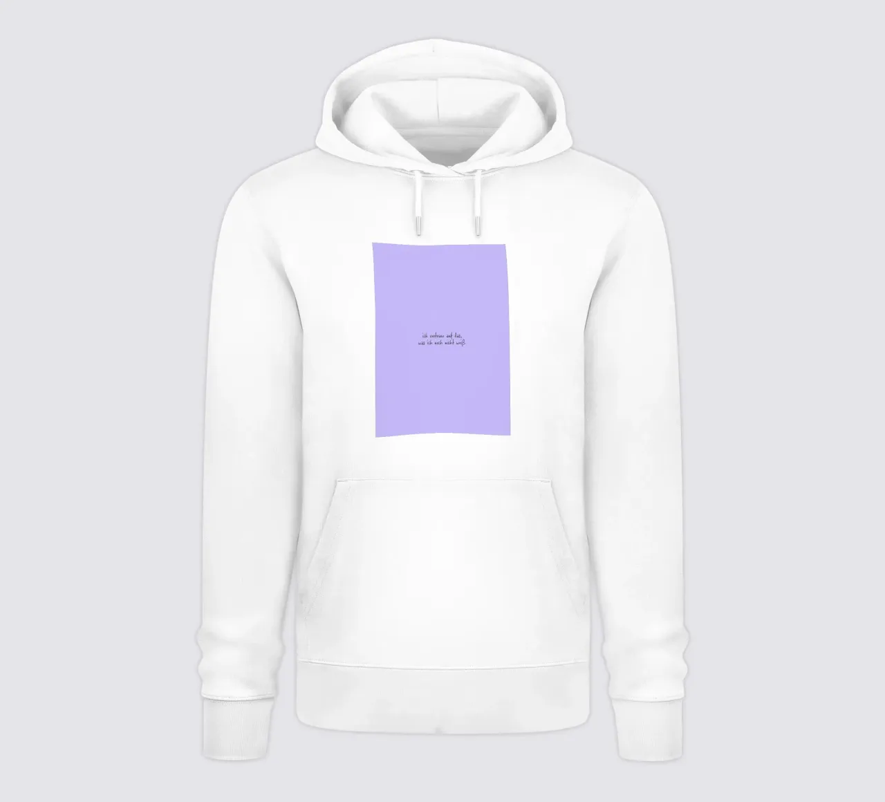 Ich vertraue auf das, was ich noch nicht weiß. felpa con cappuccio da FRICKE DESIGN