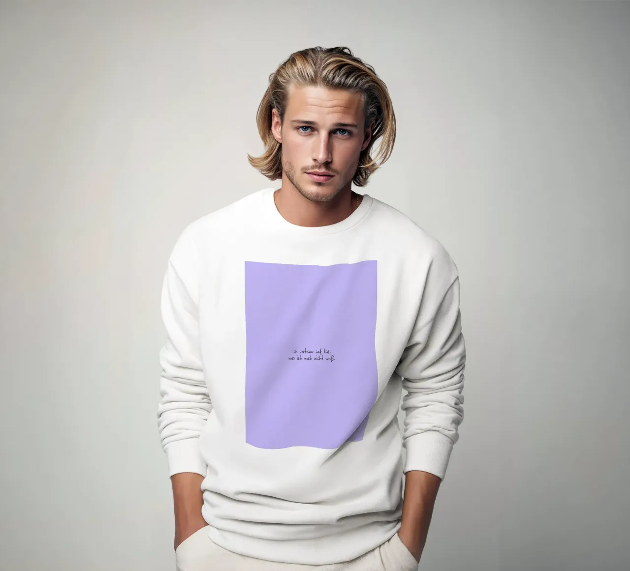 Ich vertraue auf das, was ich noch nicht weiß. felpa da FRICKE DESIGN