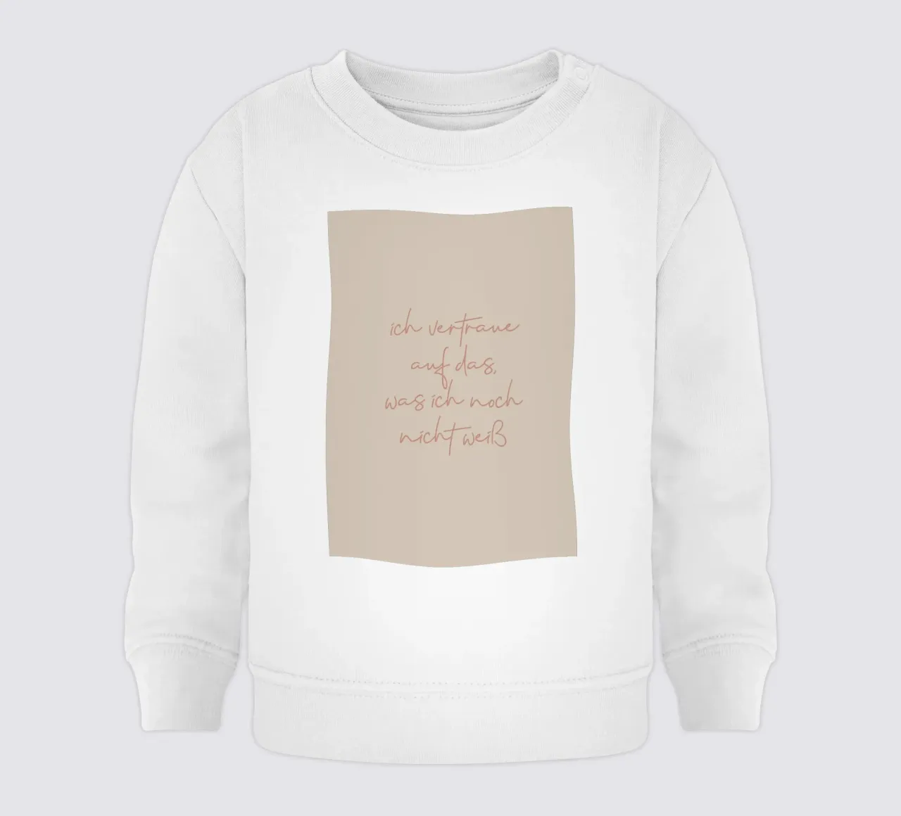 Ich vertraue auf das, was ich noch nicht weiß. felpa neonato da FRICKE DESIGN