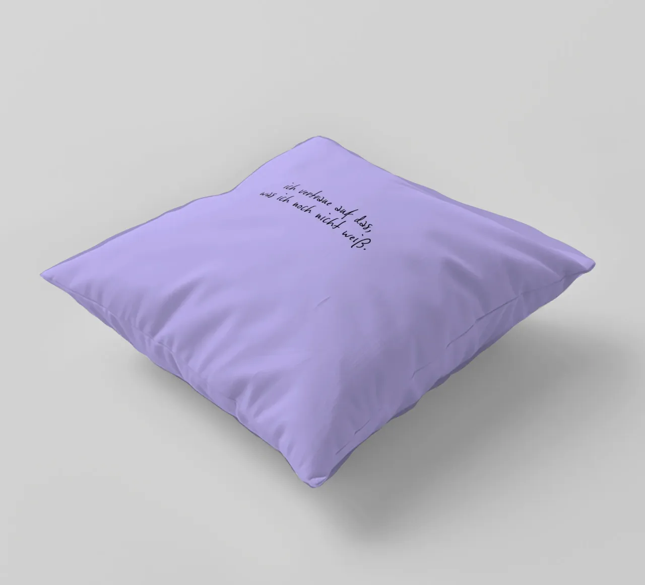 Ich vertraue auf das, was ich noch nicht weiß. cuscino da FRICKE DESIGN
