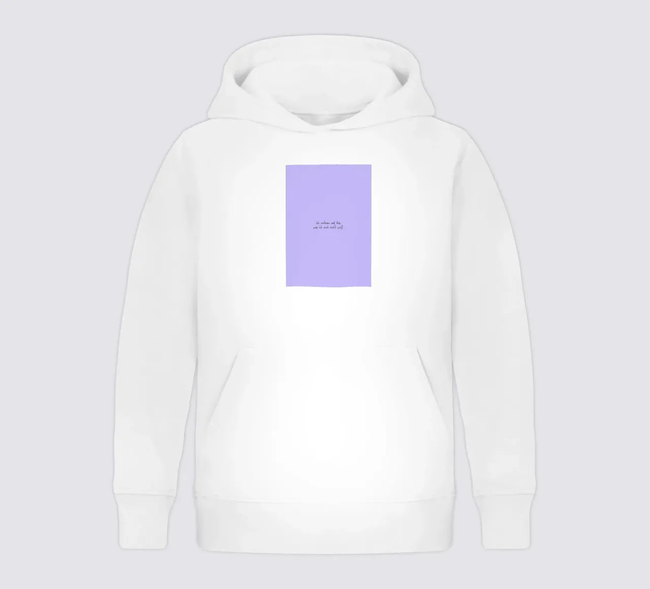 Ich vertraue auf das, was ich noch nicht weiß. felpa bambino con cappuccio da FRICKE DESIGN