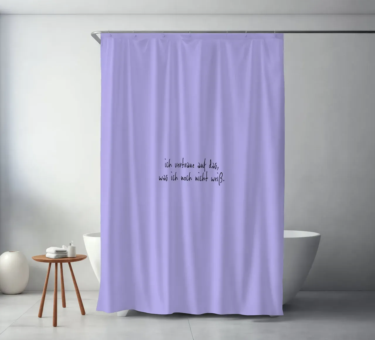 Ich vertraue auf das, was ich noch nicht weiß. tenda da doccia da FRICKE DESIGN