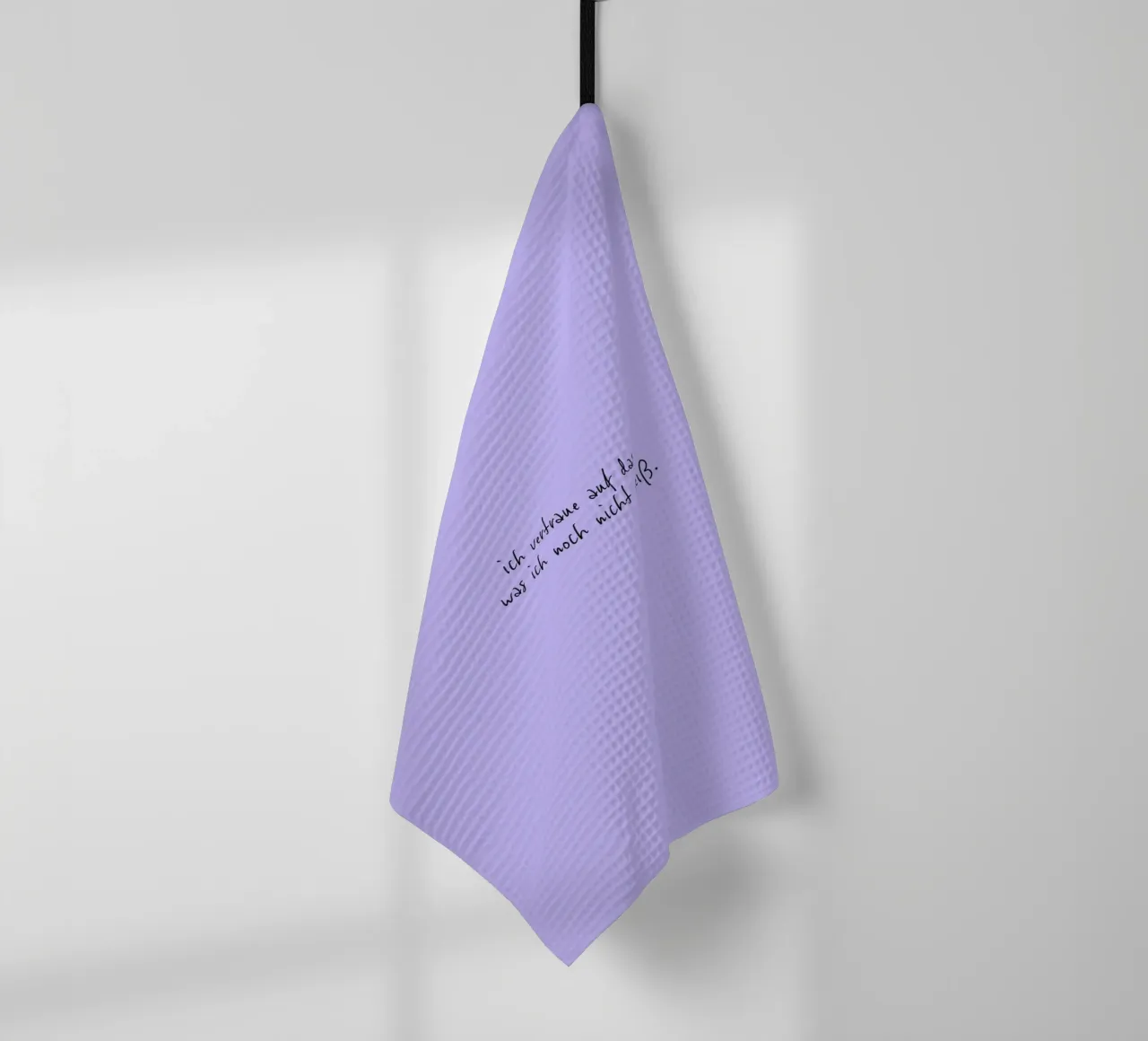 Ich vertraue auf das, was ich noch nicht weiß. tea towel by FRICKE DESIGN