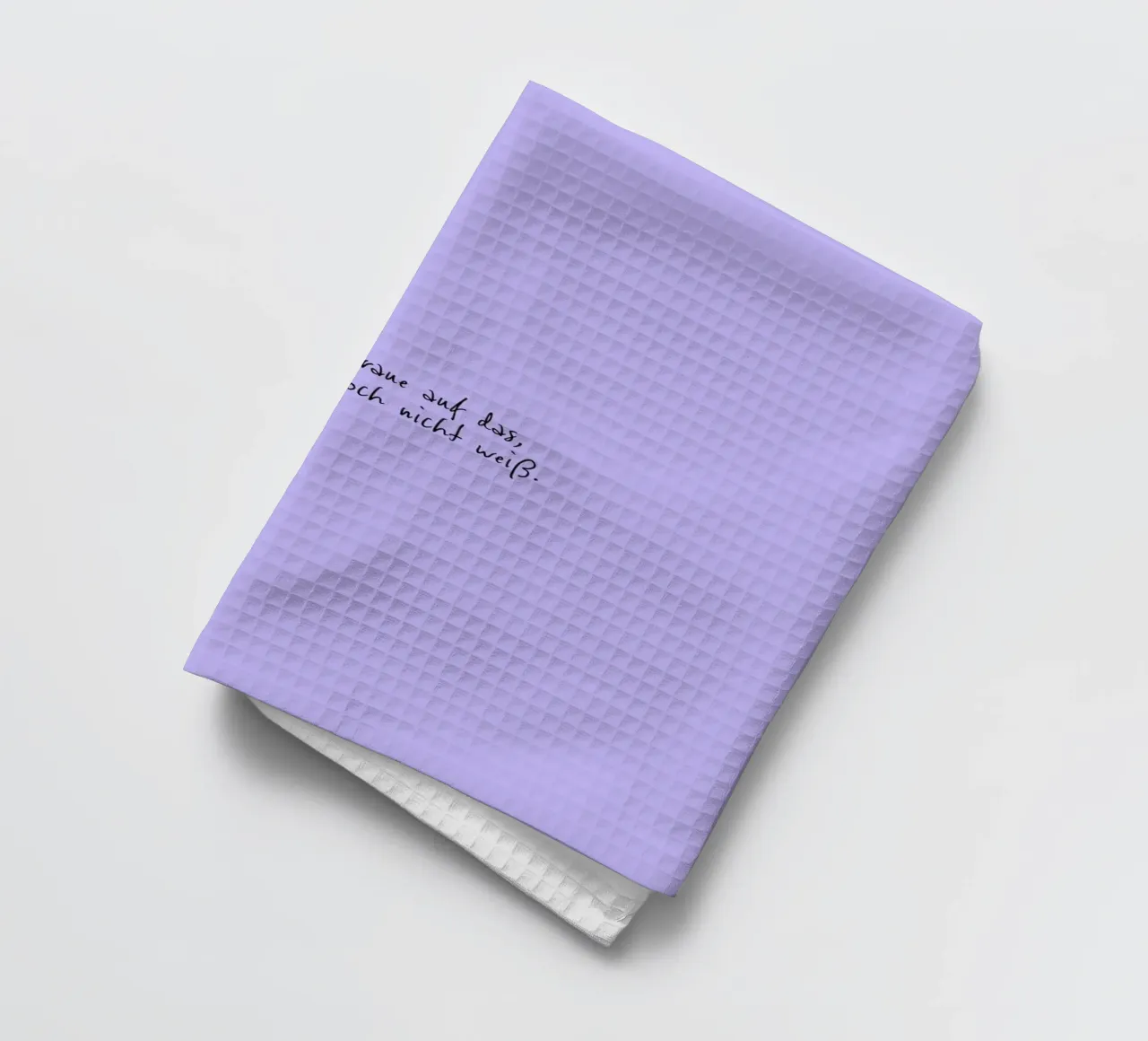 Ich vertraue auf das, was ich noch nicht weiß. tea towel by FRICKE DESIGN