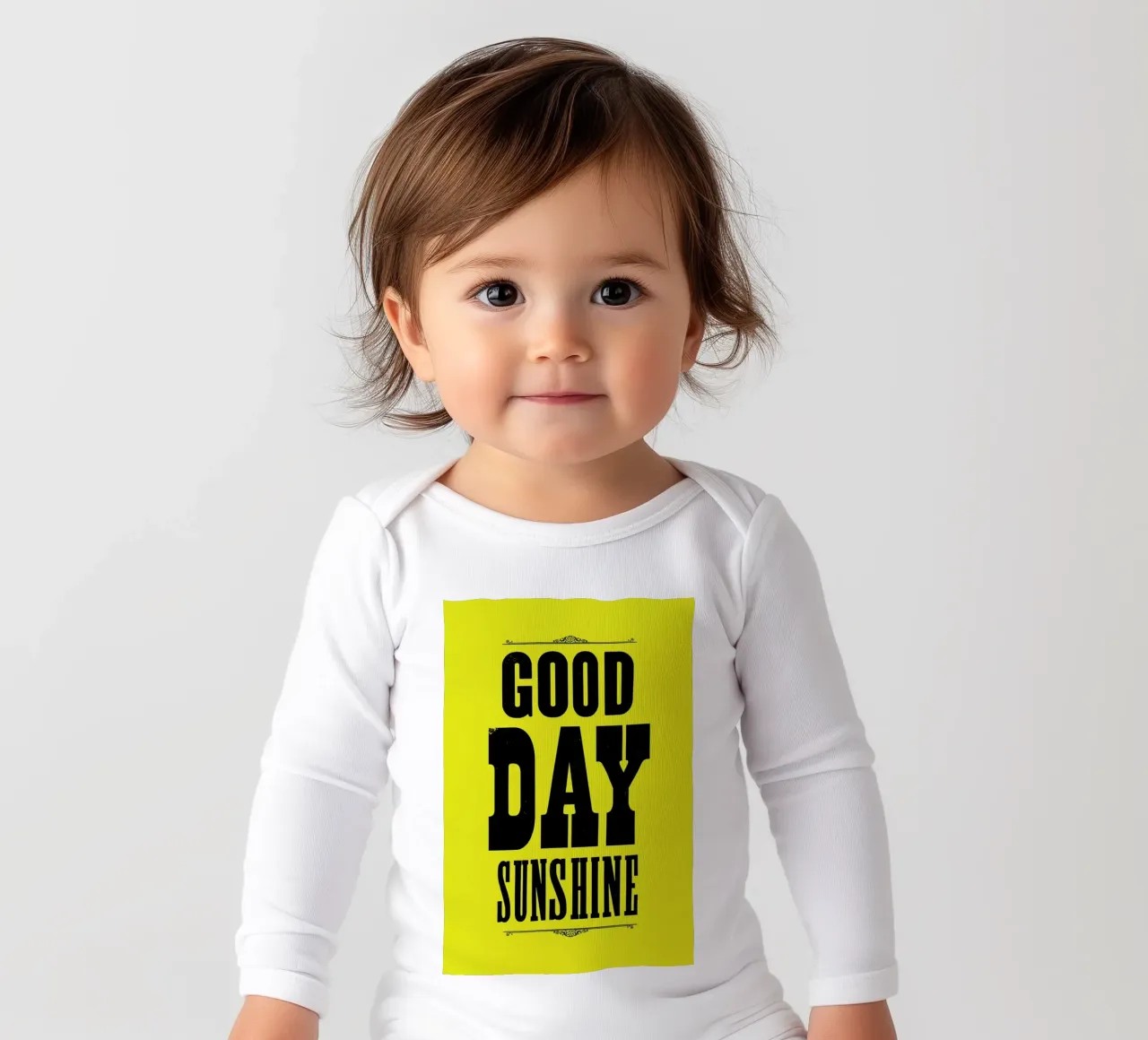 GOOD DAY SUNSHINE long-sleeve baby romper by The Indoor Type