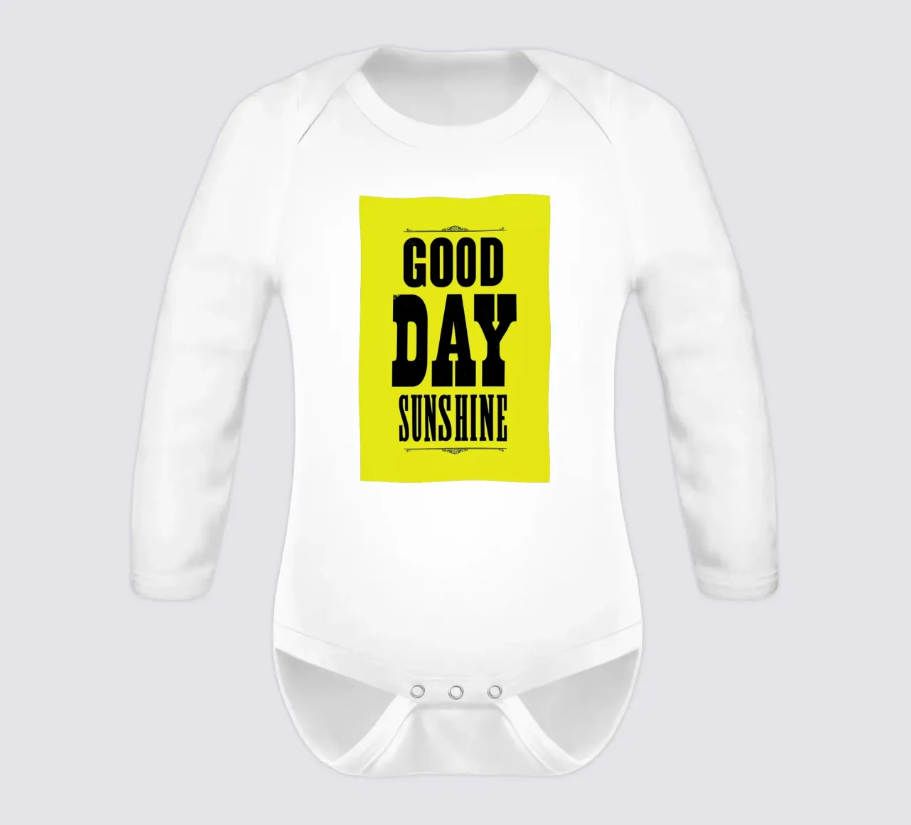 GOOD DAY SUNSHINE long-sleeve baby romper by The Indoor Type