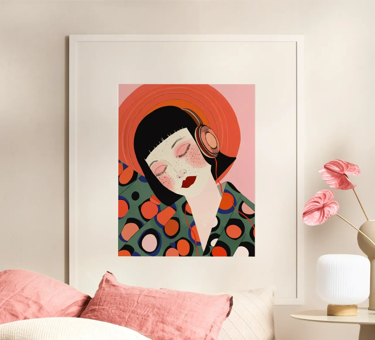Suoni di serenità poster con telaio in plastica da ArtsySesta