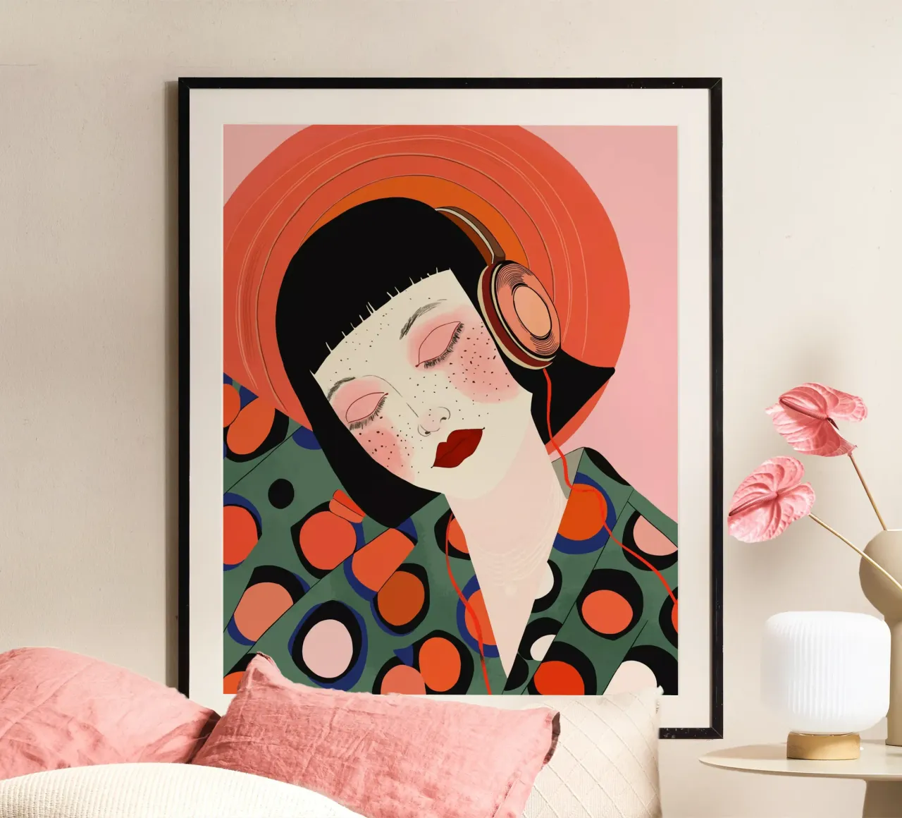 Suoni di serenità poster con telaio in plastica da ArtsySesta