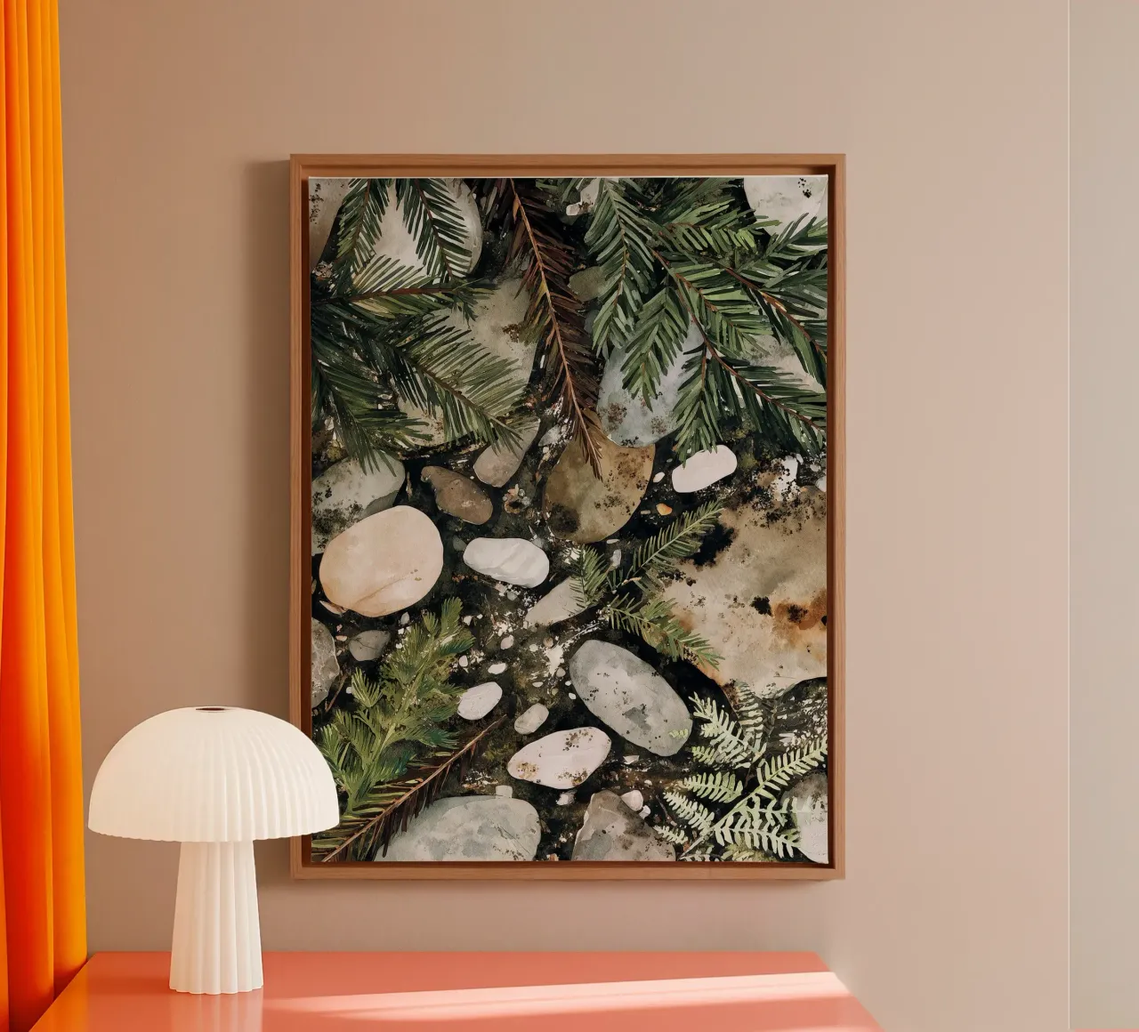 Pavimento in legno tela con Cornice a cassetta da Luke Wilder Studio