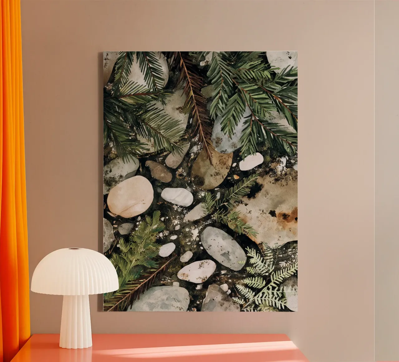 Pavimento in legno tela con Cornice a cassetta da Luke Wilder Studio