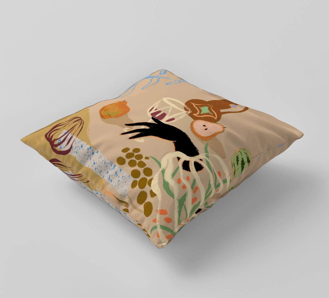 Pass Me The Pear decorative cushion by Arty Guava
