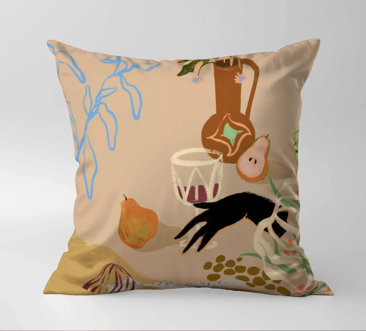 Pass Me The Pear decorative cushion by Arty Guava