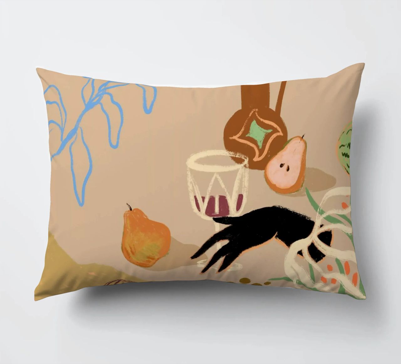 Pass Me The Pear decorative cushion by Arty Guava