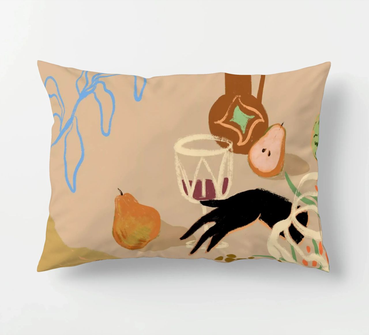 Pass Me The Pear decorative cushion by Arty Guava